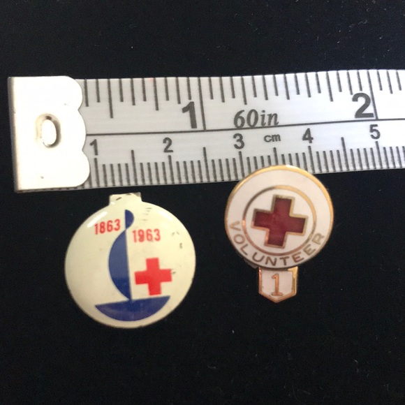 3/$15 ⭐️ Vintage Red Cross pins 100 year anniversary and volunteer - Picture 1 of 5